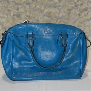 Coach Vibrant Blue Leather Satchel